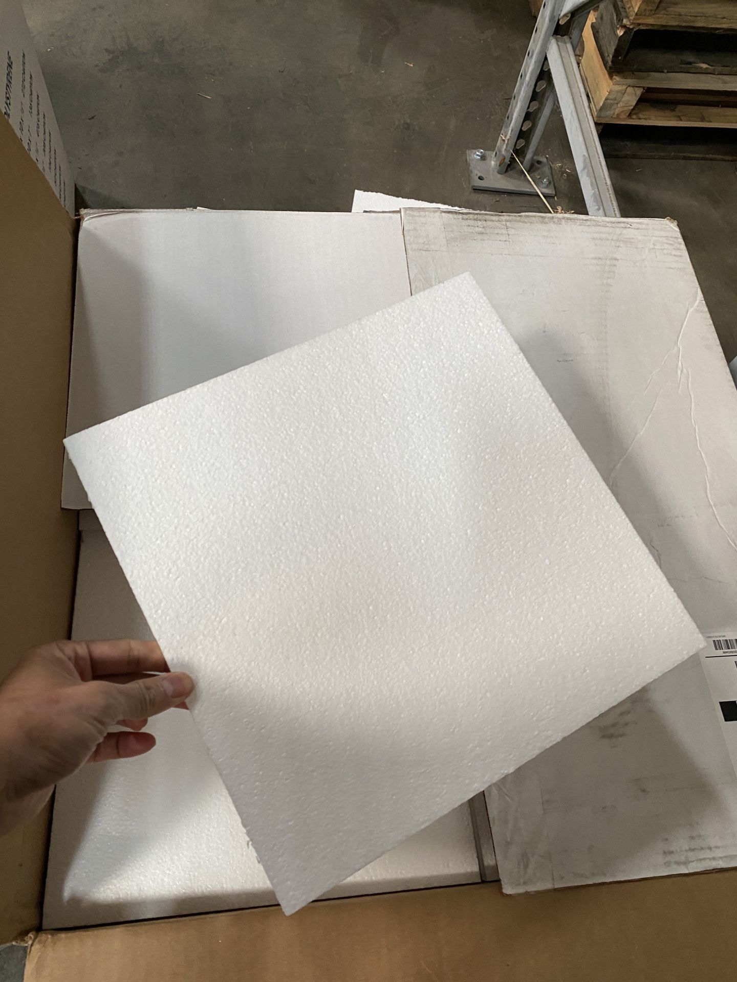Polystyrene Foam Sheets 12x12x 1/2”