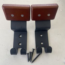 2 Motorcycle Bike Helmet Wall Mount 