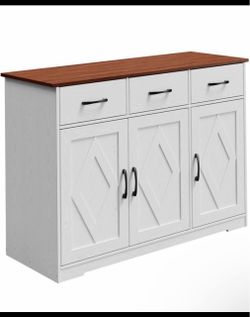 Farmhouse Sideboard Buffet Cabinet with Drawers
