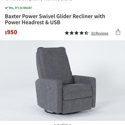 Recliner with Power Headrest & USB