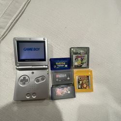 Gameboy advance sp w/ 5 games