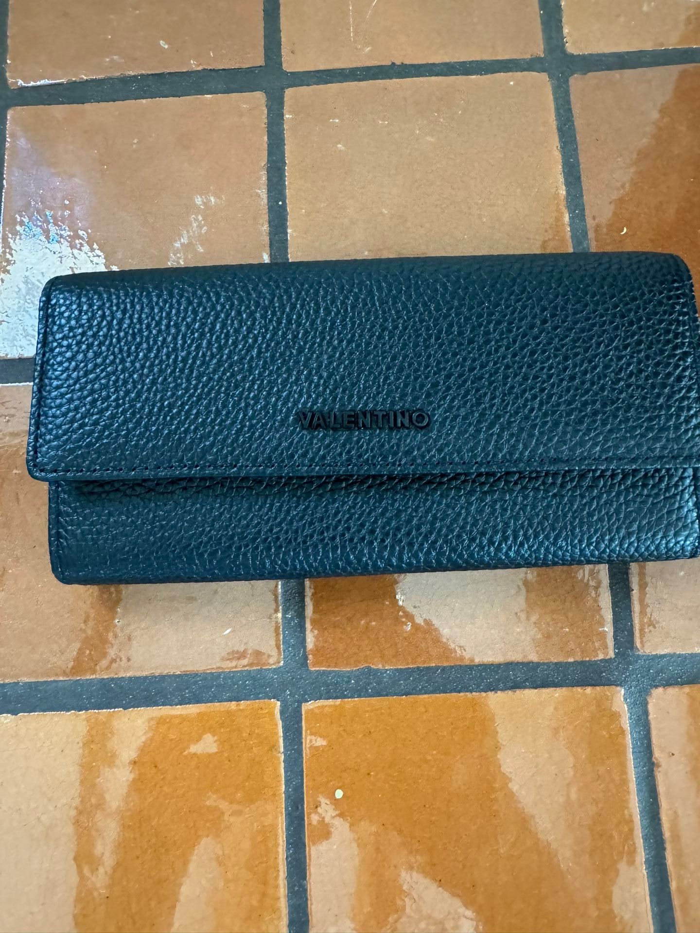 Valentino black leather wallet