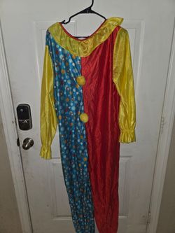 Clown Halloween Costume Jumpsuit xl