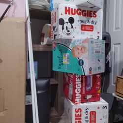 Diapers Multiple Sizes & Brands
