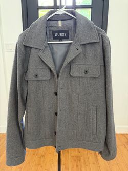 GUESS Men’s Gray Jacket – Size Large