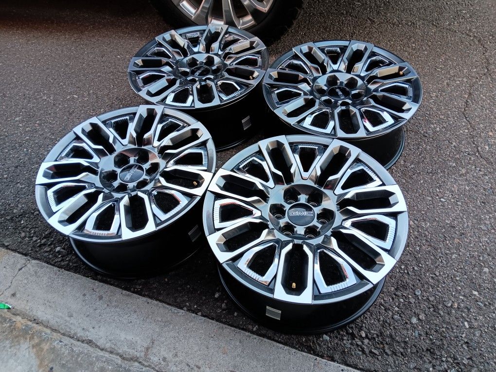2025 NEW OEM ORIGINAL TAKEOFFS GMC YUKON DENALI ULTIMATE 22 INCH ONLY WHEELS $ 1750 