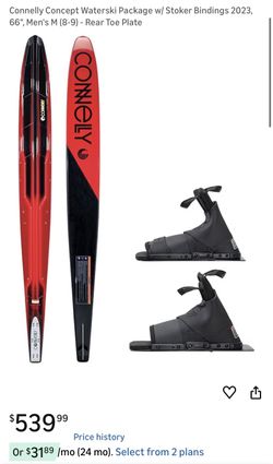 Connelly Concept Waterski Package w/ Stoker Bindings 2023, 66", Men's M (8-9) - Rear Toe Plate
