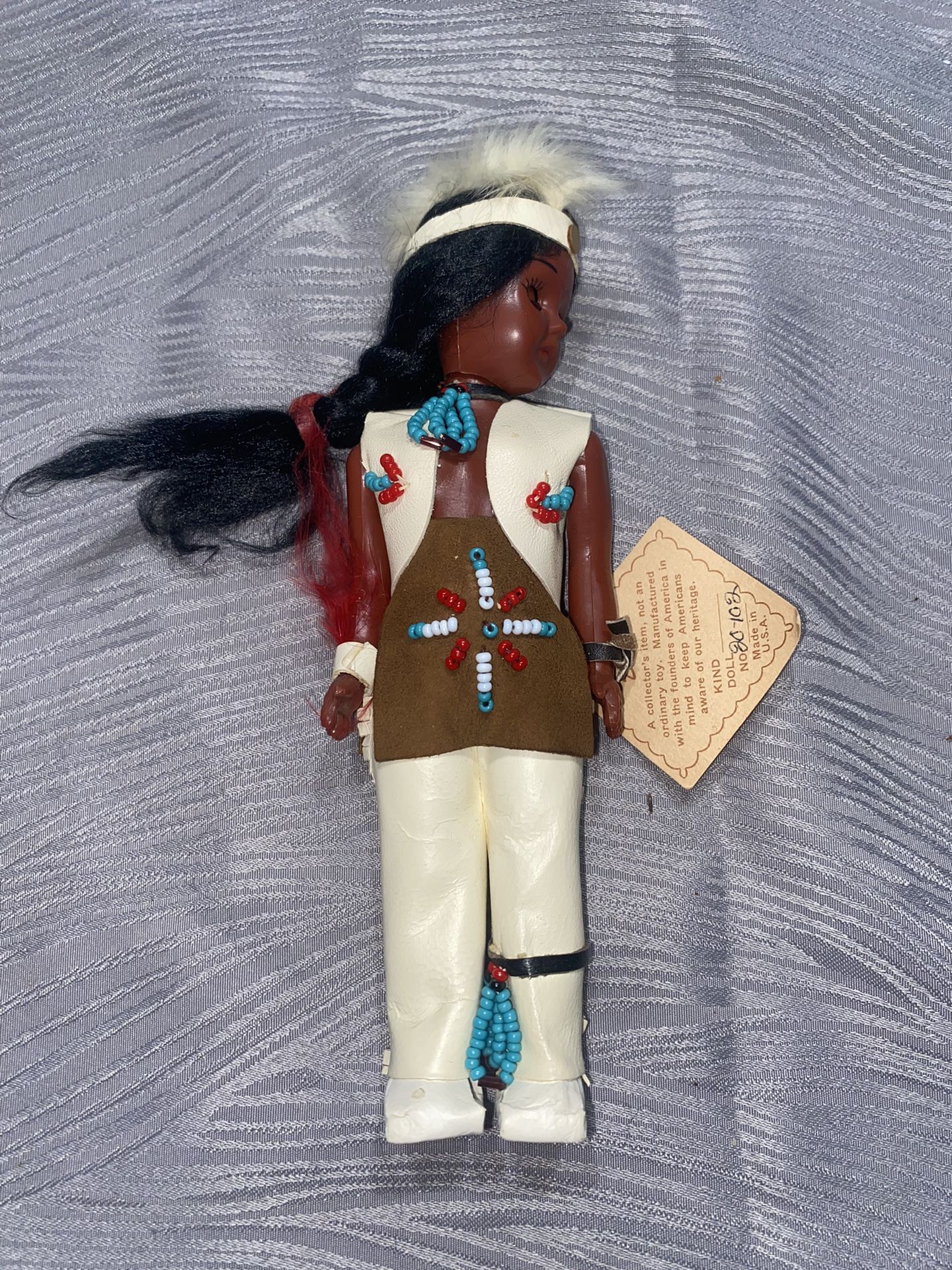 Vintage Carlson Doll - Blackfoot Chief Native American Indian doll