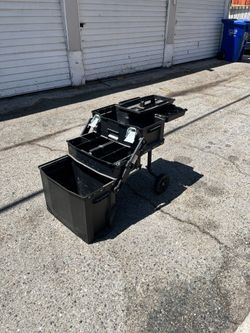 Rolling toolbox, three tier organizing toolbox