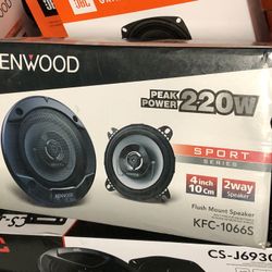 Kenwood 4 Inch Car Audio Speakers New 