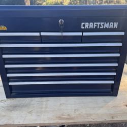 Craftsman 26” Blue Tool Chest w/ Top Lid & 6 Drawers w/ Keys