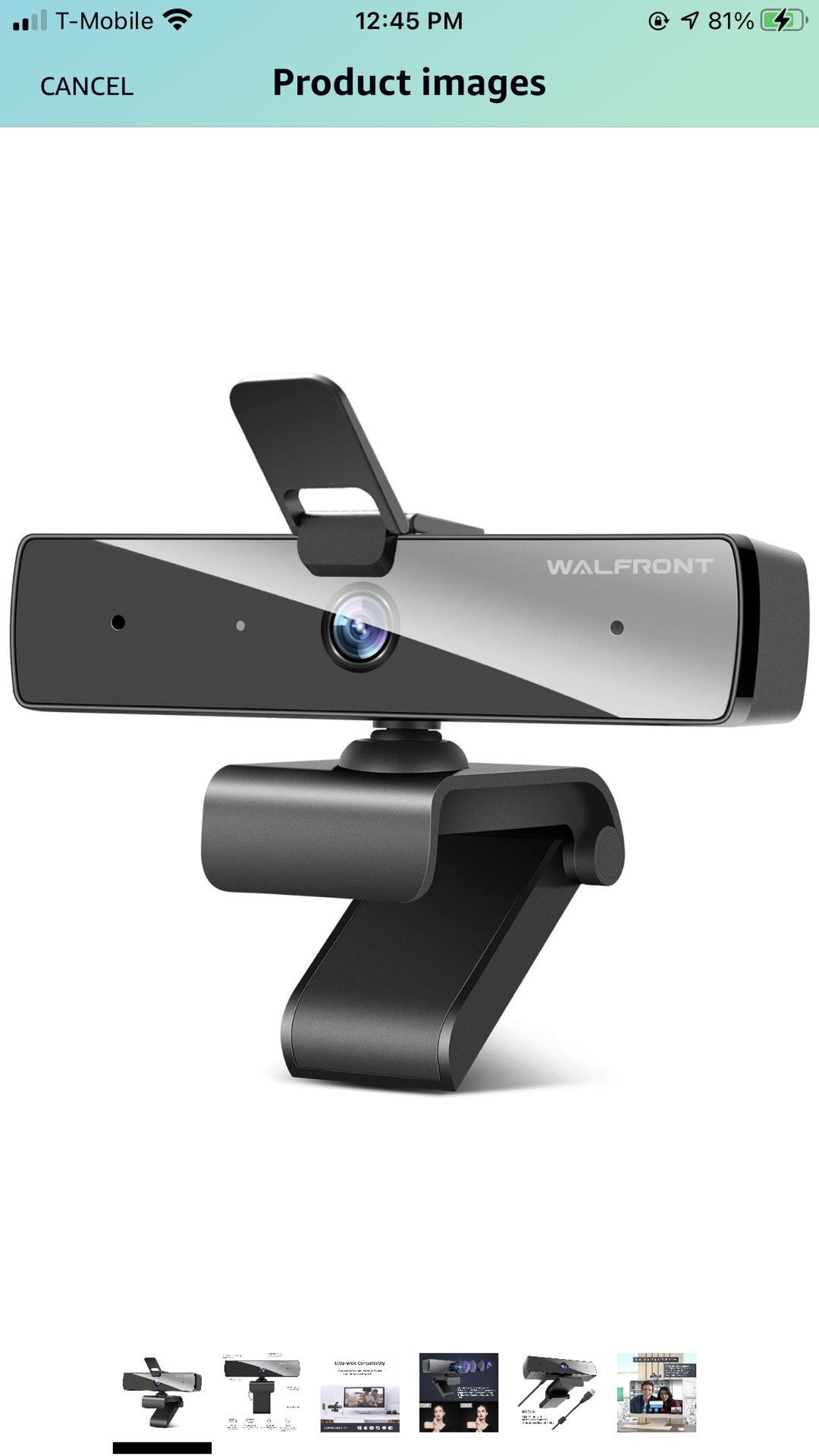 Webcam with Microphone,1080P Webcam Web Camera with Privacy Cover, HD USB Webcam Plug and Play with 95° Wide Angle 2MP Lens for Windows Mac Desktop PC