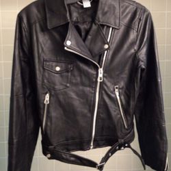 Classic Black Motorcycle Jacket ( Sz Eu: 40/ US: 10)