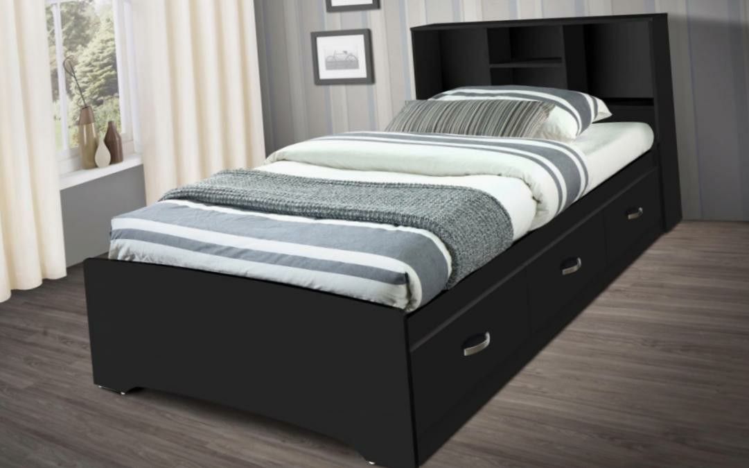 Twin/Full size Book case Storage bed frame