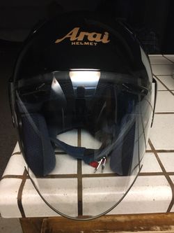 Arai motorcycle helmet, large 7 1/4- 7 3/8