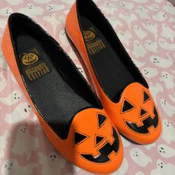 STRANGE CVLT Jack O Lantern Hallloween Flats Size 7