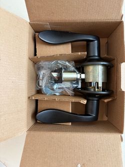 Schlage Black Door Lever Handle Set with Hardware