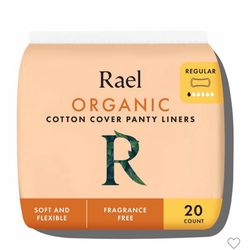 Rael Organic Cotton Cover Panty Liners Regular - 20ct