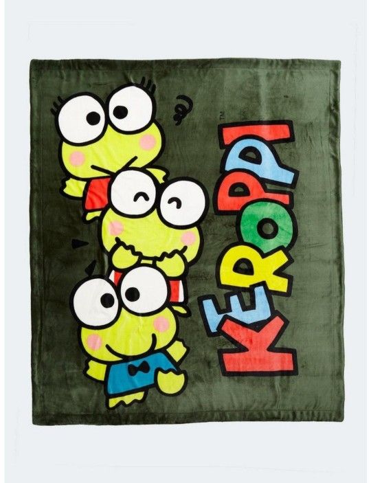 Keroppi Family Throw Blanket New