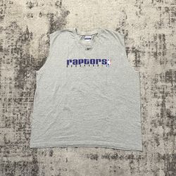 Vintage Toronto Raptors Sleeve Cut-Off Basketball Shirt NBA size XXL