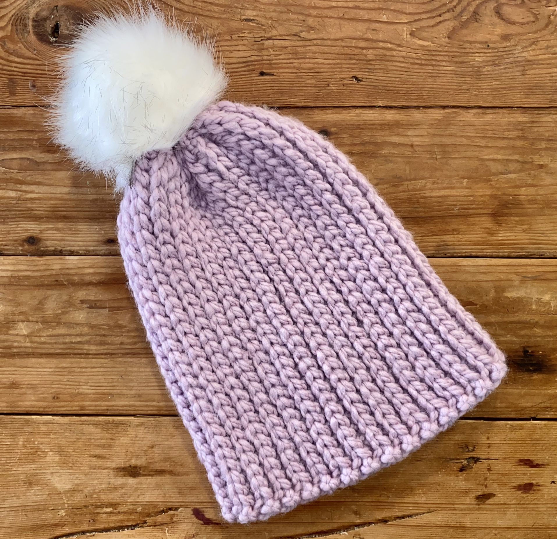 Pink Lavender Crochet Slouchy Hat