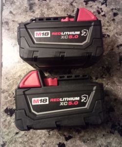 ⚫️🔴Milwaukee M18 18-Volt 5.0 Ah Lithium-lon XC