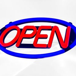 LED Tube Neon Business Open Sign Oval Shaped M35