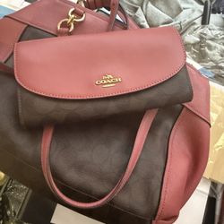 Matching Real Coach Purse And Wallet 