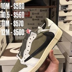 Jordan 1 Retro Low OG  Travis Scott Medium OLIVE