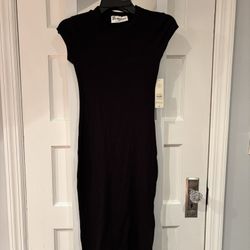 Simple Black Dress With Side Slit