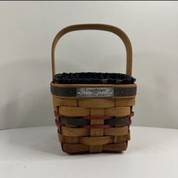 Vintage 1993Signed Inaugural Basket with Liner and Plastic Insert