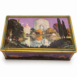 Vintage Decorative Lithograph Tin Box