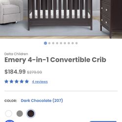 Delta Children Emery 4-in-1 Convertible Crib