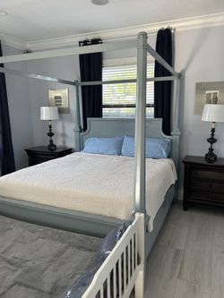 King Size Bed Grey
