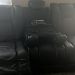 Loveseat With Led And Charging Outlet 