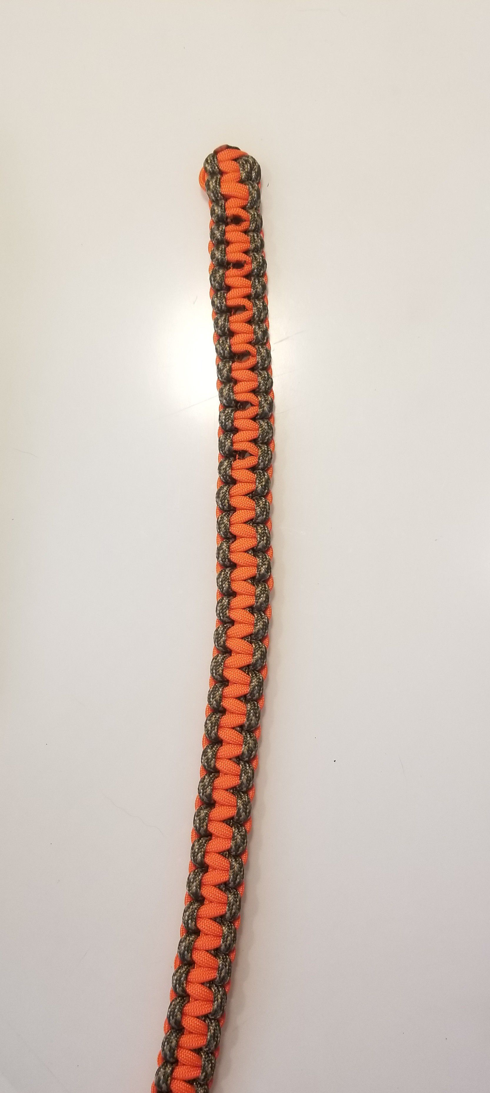 Large Sized Orange and Camouflage Paracord Dog Collar