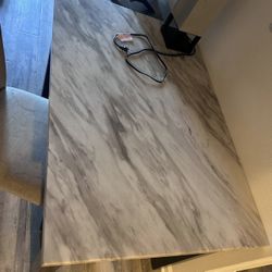 Marble Top Table With 4 Chairs 