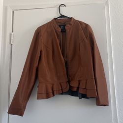 Camel Brown leather Jacket 