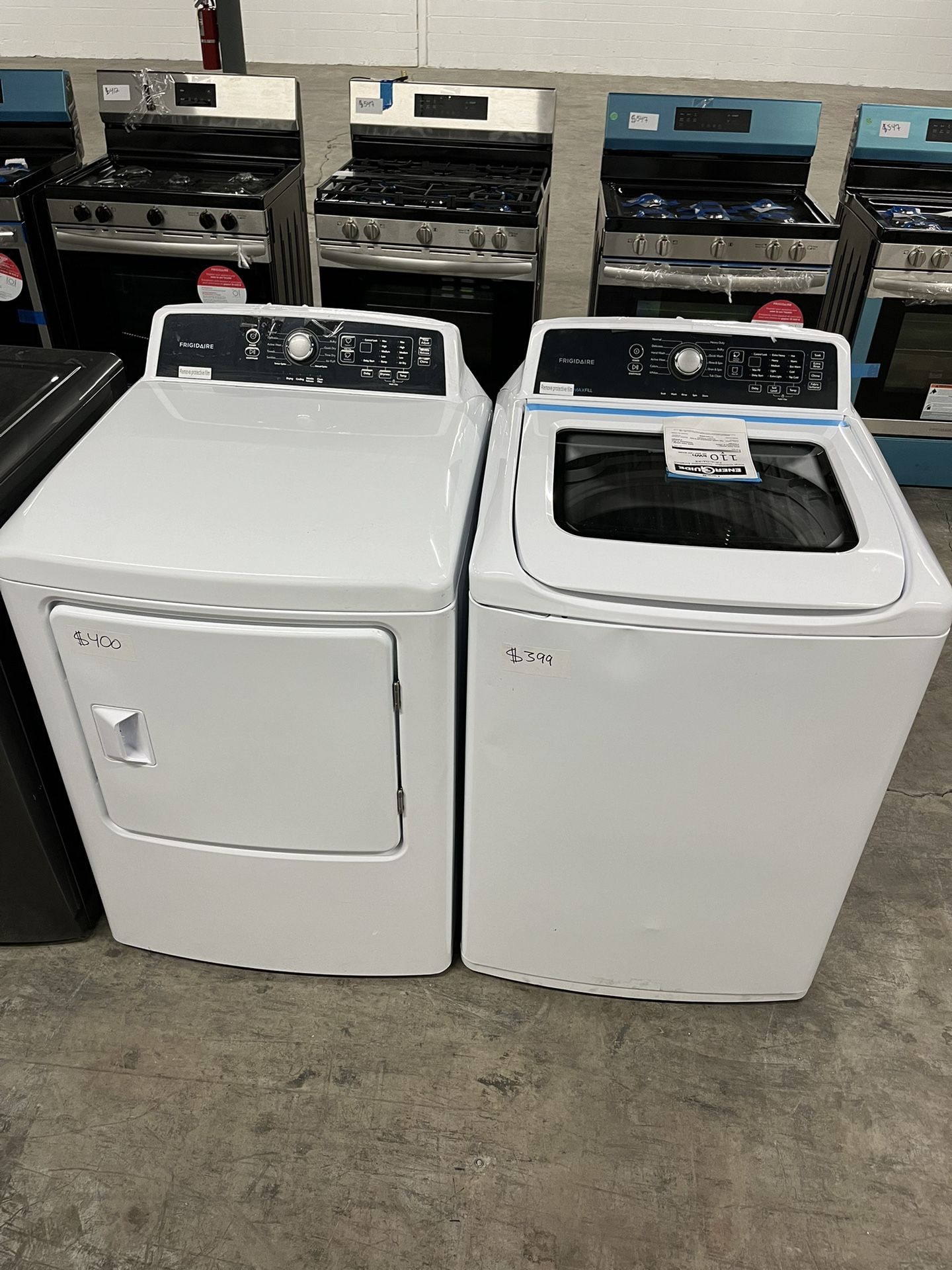 Brand New Frigidaire Washer & Dryer Set (scratch/dent) 1 yr factory warranty ✔️✔️