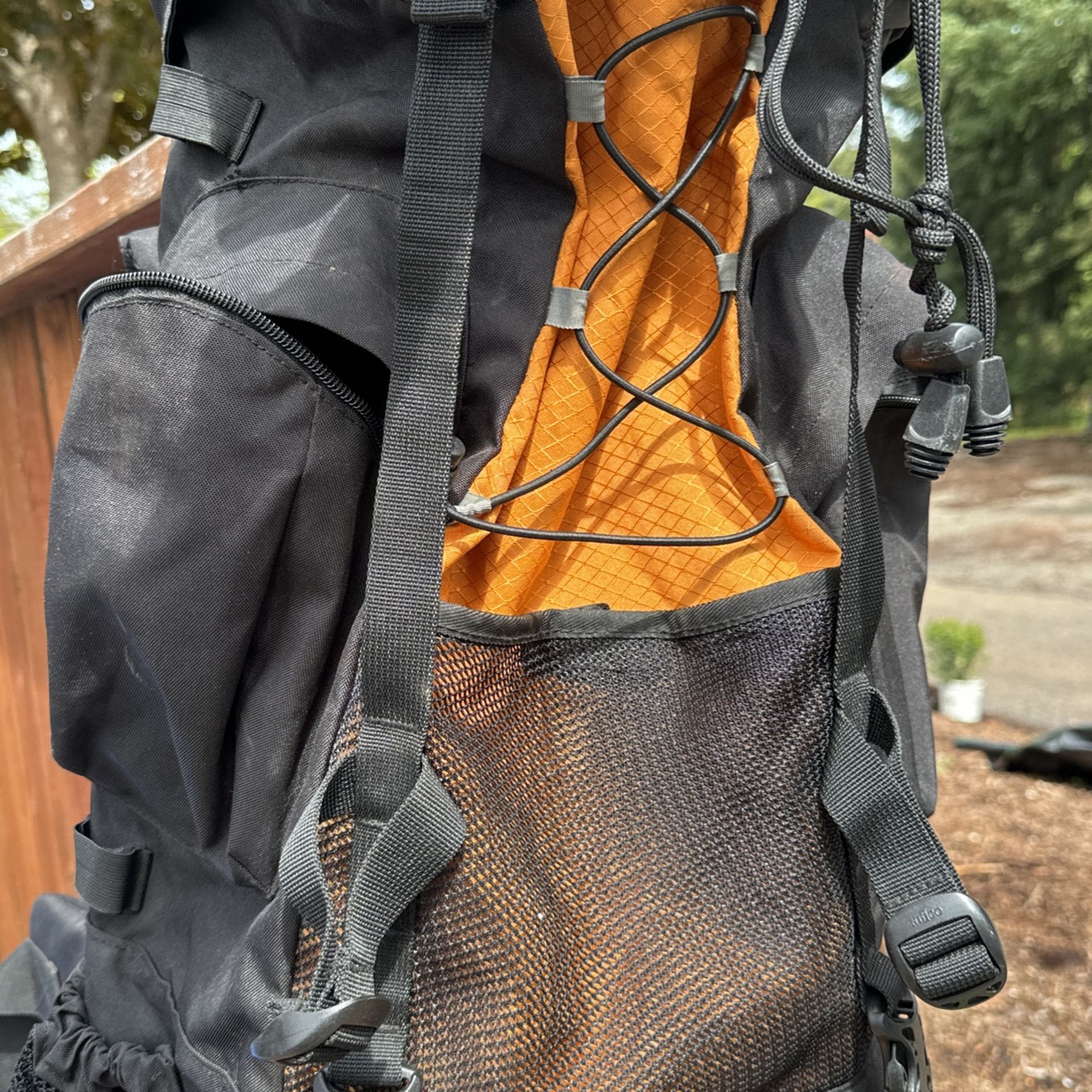 TETON Sports Scout 3400 Internal Frame Hiking Camping Black Orange