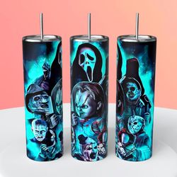 Horror characters tumbler chucky ghost face freddy jason