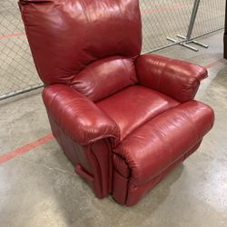 Beautiful Red Vinyl Recliner