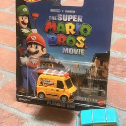 Hot Wheels Mario Bros Movie Van And Scooby Doo Mystery Machine Premiums W Real Riders