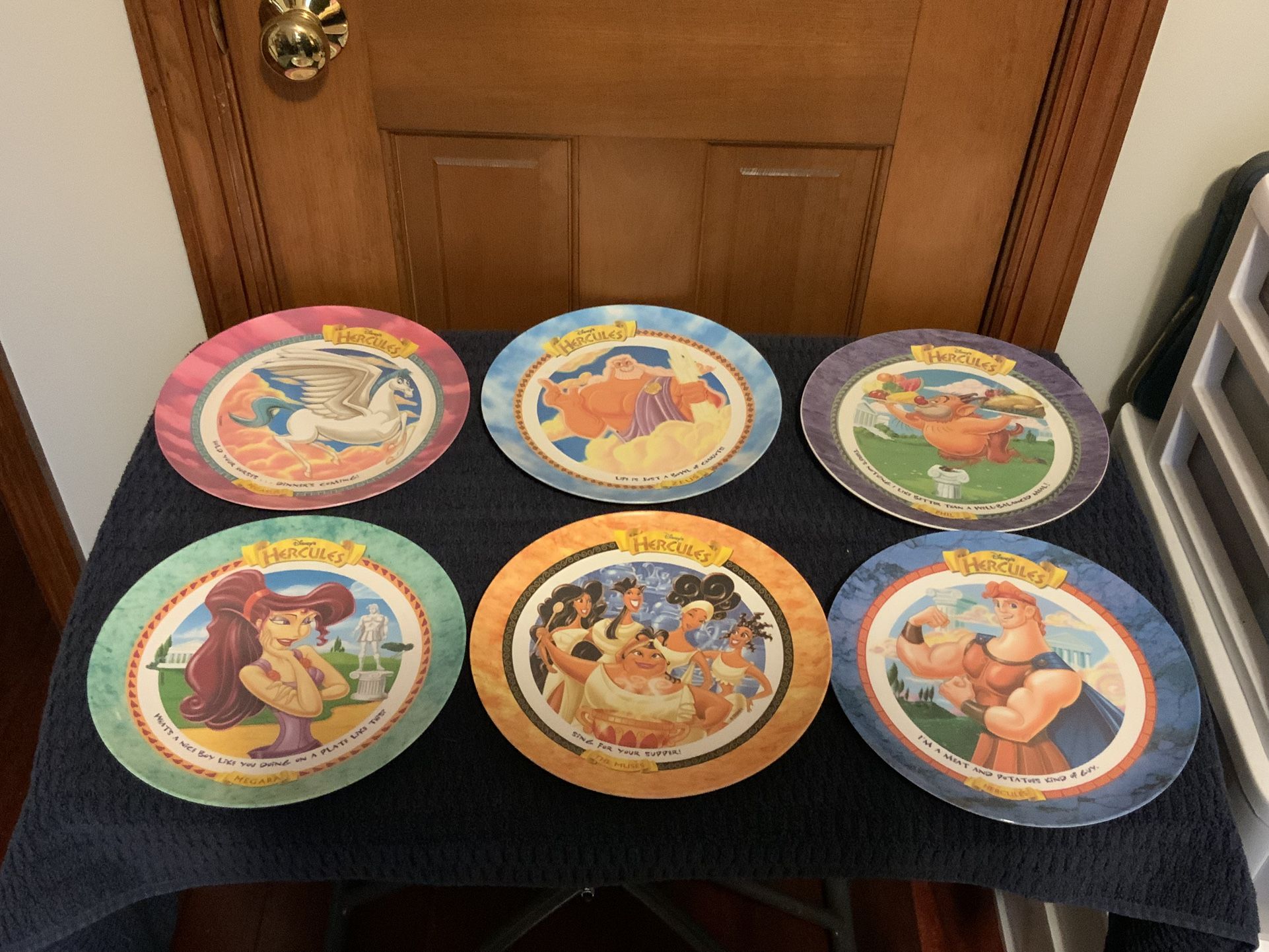 Complete Set of 6 McDonald's Disney Hercules Movie Collectors Plates 1997 Set!