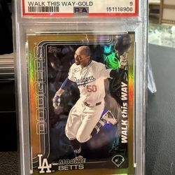 MOOKIE BETTS GOLD #/50 PSA 9! 