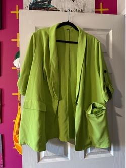 Avocado Lime Blazer - Size XL/1x