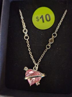 Pink Heart Necklace