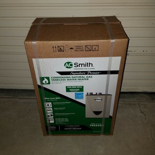 AO Smith signature premier 6.6GPM 160kBTU Tankless Water Heater
