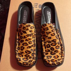 Leopard Print Slide In Shoes
