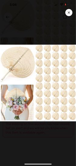 50 Bamboo Hand Fans Handmade Raffia